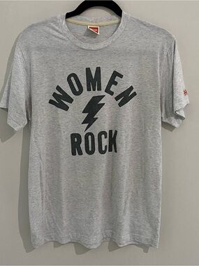 Homage "Women Rock" Retro Graphic Tee - Gray Size M